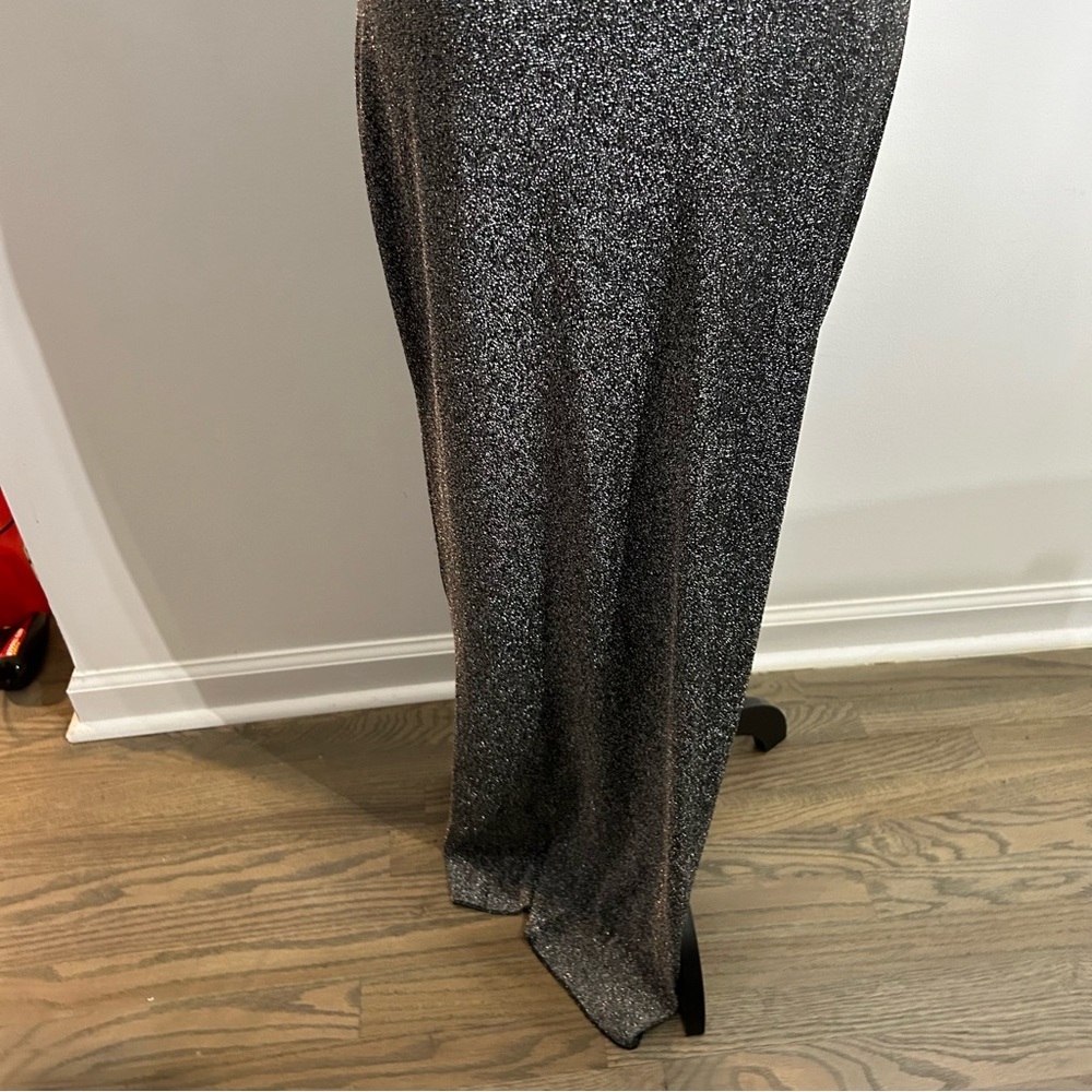 SHEIN Classy Elegant Gray Sparkly Maxi Sleeveless Sexy Bodycon Dress - Picture 8 of 9